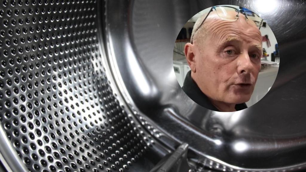 Montaje de Paul con el tambor de una lavadora (Pixabay).