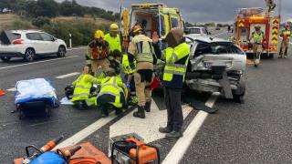 Accidente en la A-42. Foto: Bomberos de Toledo.