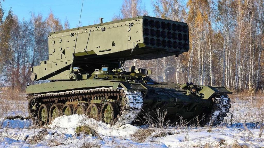 Sistema lanzacohetes TOS-1A de Rusia