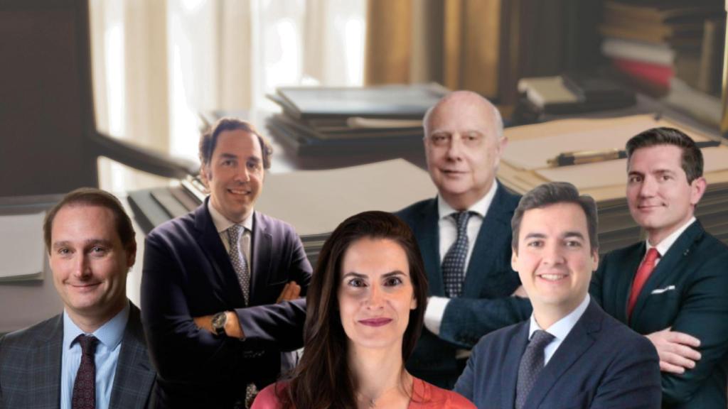 Pablo Saura Vinuesa y Ramón Gómez (de Garrigues), María Villas (Cuatrecasas SLP), Nacho de Diego (ABOGA10), David Fauquie y Roberto García (de Auren Legal)