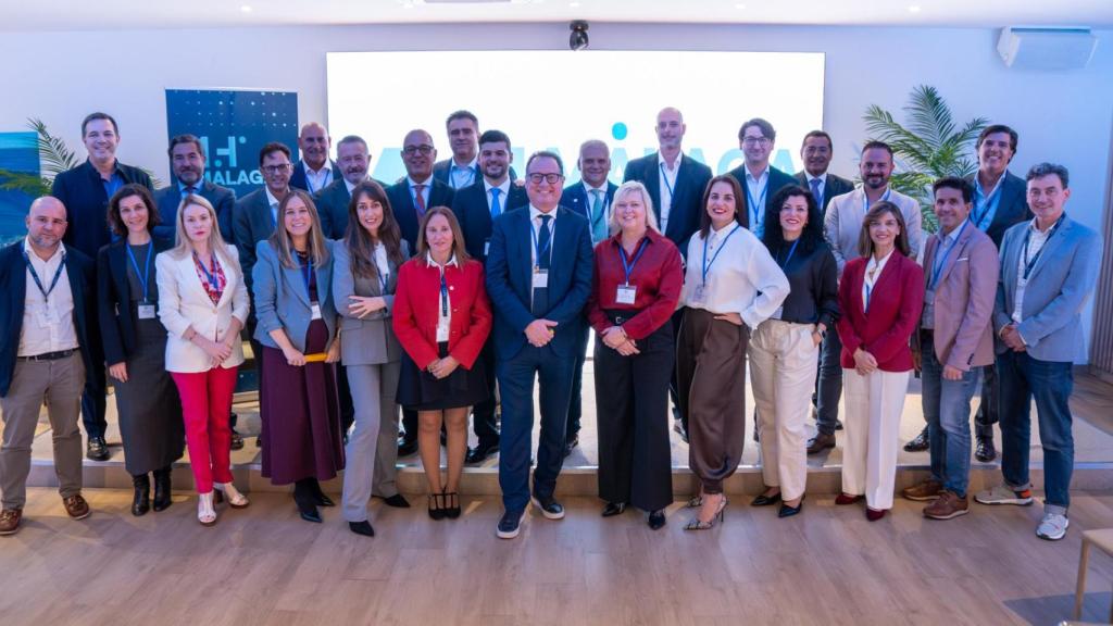 Los participantes en la reunión del HUB Málaga Real Estate.