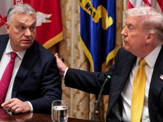 Donald Trump recibe en la Casa Blanca al primer ministro húngaro, Viktor Orbán.