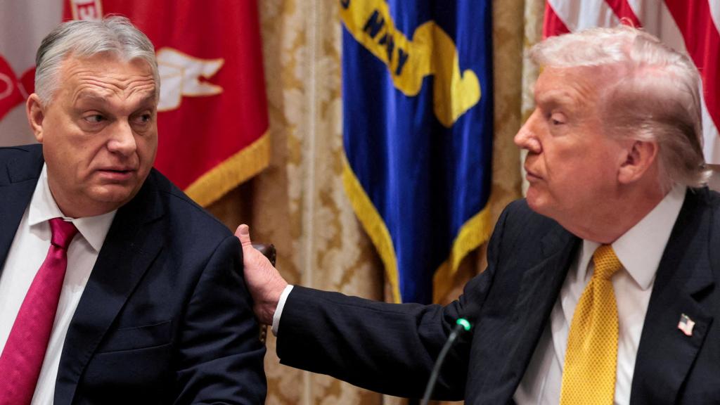 Donald Trump recibe en la Casa Blanca al primer ministro húngaro, Viktor Orbán.