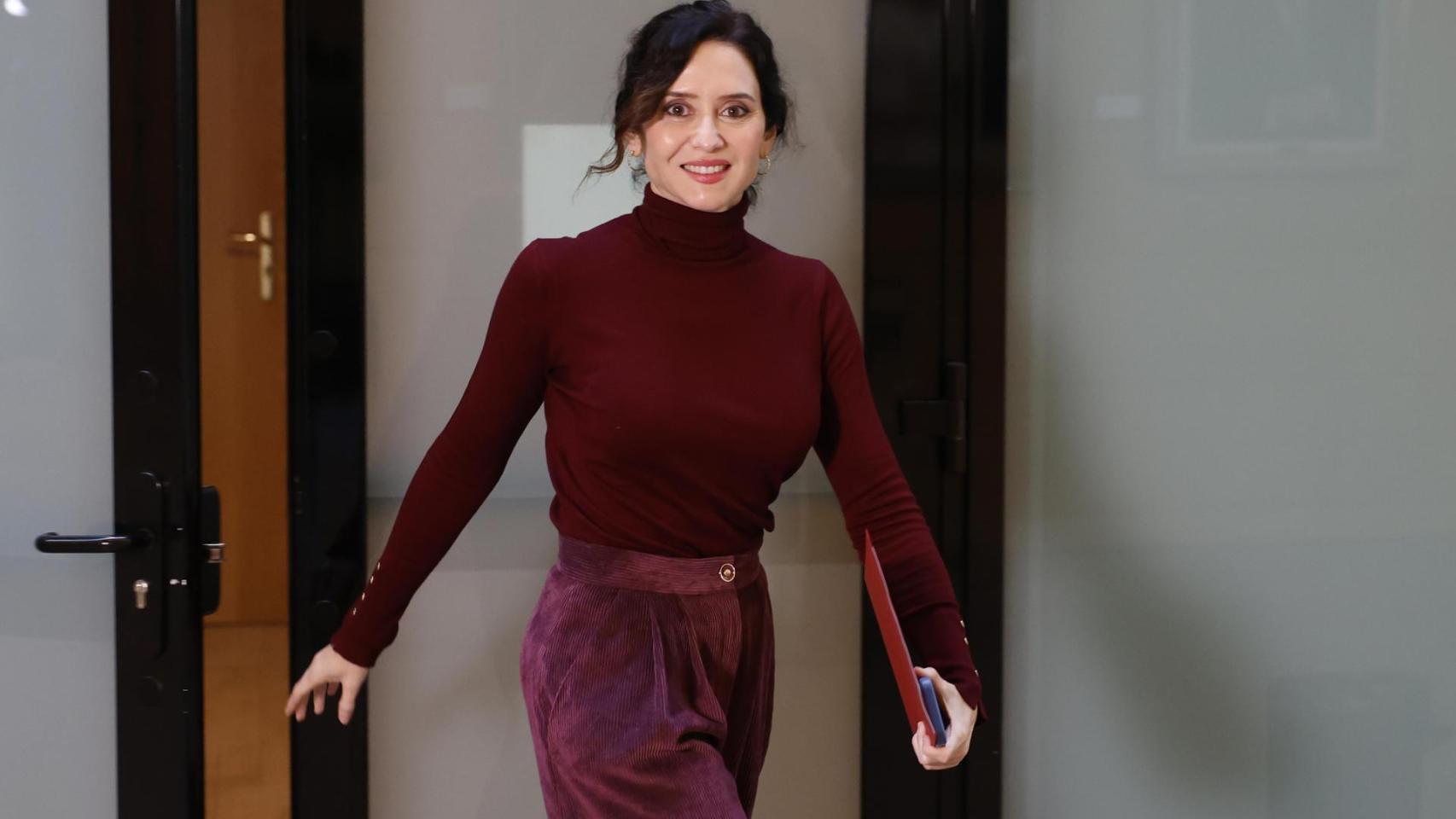 La presidenta de la Comunidad de Madrid, Isabel Díaz Ayuso, este jueves.