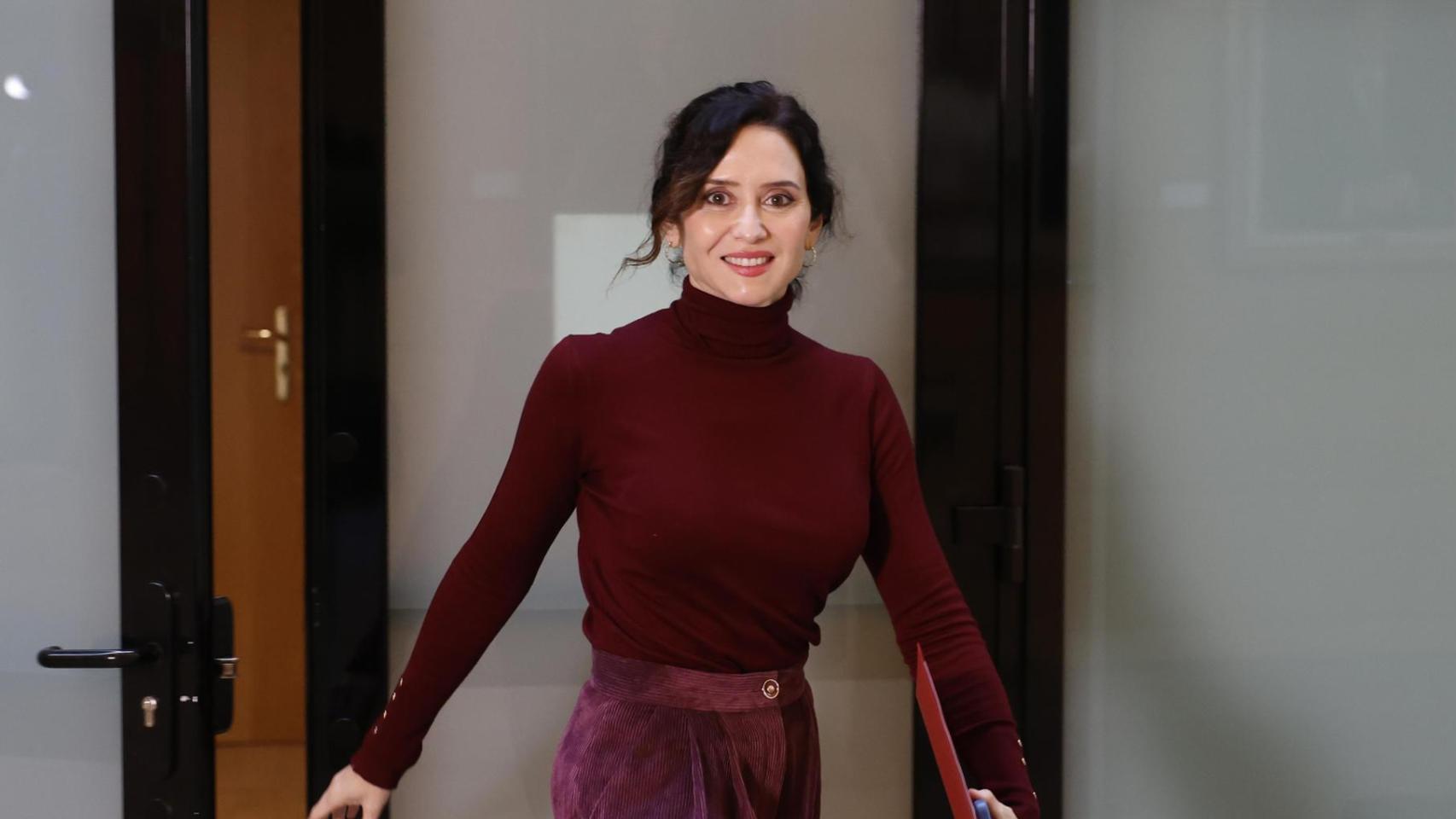 La presidenta de la Comunidad de Madrid, Isabel Díaz Ayuso, este jueves.