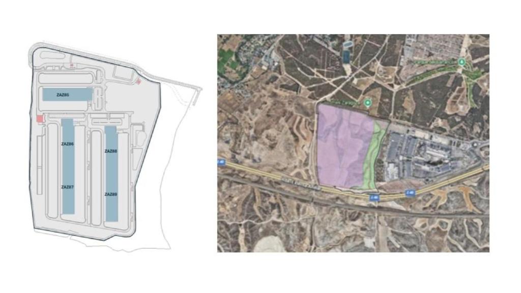 Plano y ubicación del centro de datos de Microsoft en Zaragoza