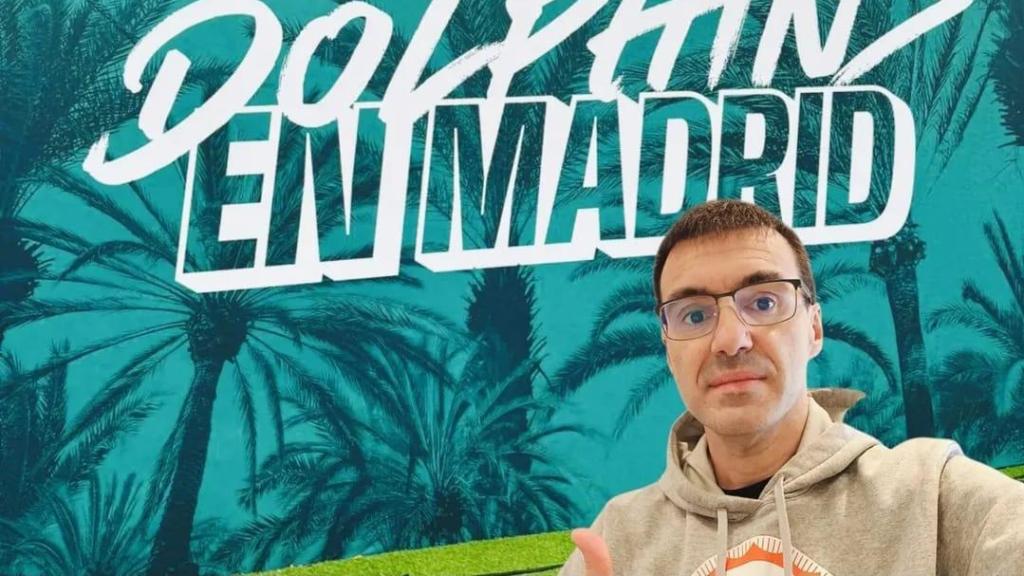 Hugo Manero, el presidente del club de fans de los Dolphins en España.
