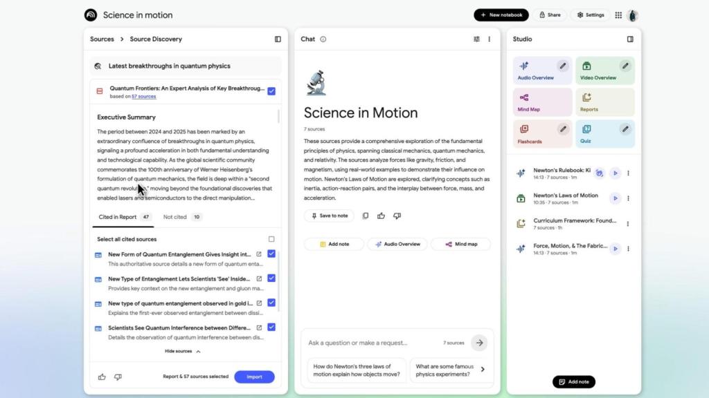 Un reporte generado con Deep Research en NotebookLM