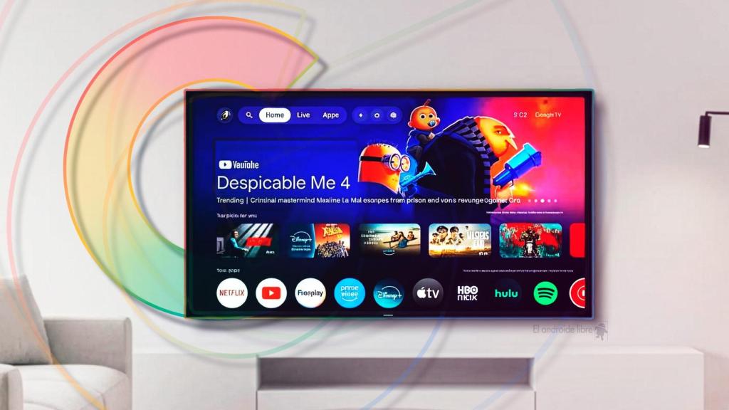 Fotomontaje inspirado en Google TV