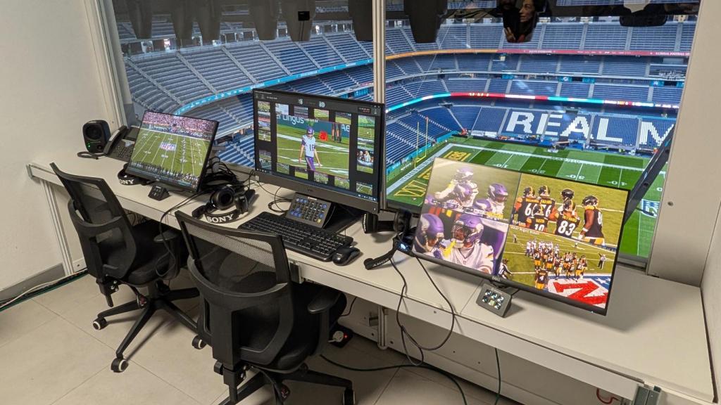 Una de las zonas de la sala de revisión de lesiones (IVRS) en el Bernabéu.