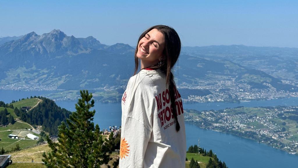 Noemí López en el Monte Rigi, en el Cantón de Lucerna.