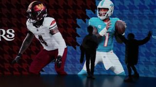 Cartel promocional de los Comandantes y Delfines en el Bernabéu