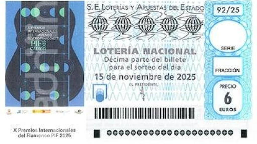 Lotería Nacional 15 de noviembre de 2025