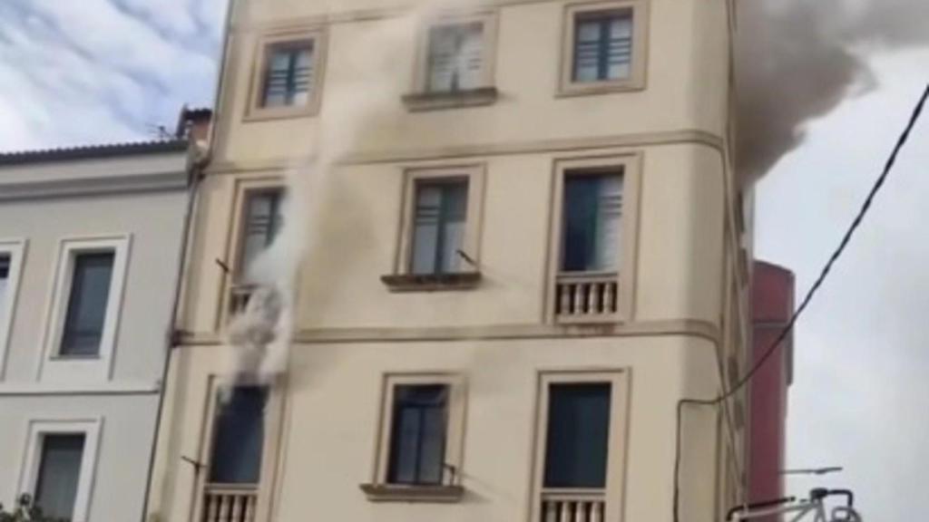 Incendio en Pontepedriña, a 15 de noviembre de 2025.