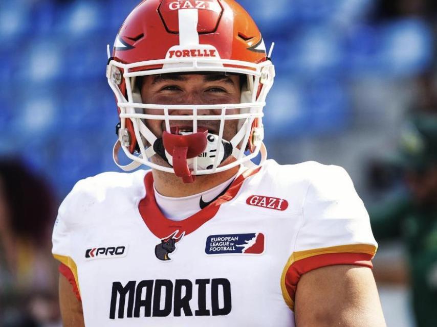 Yago Rivero, en un partido de los Bravos del Madrid