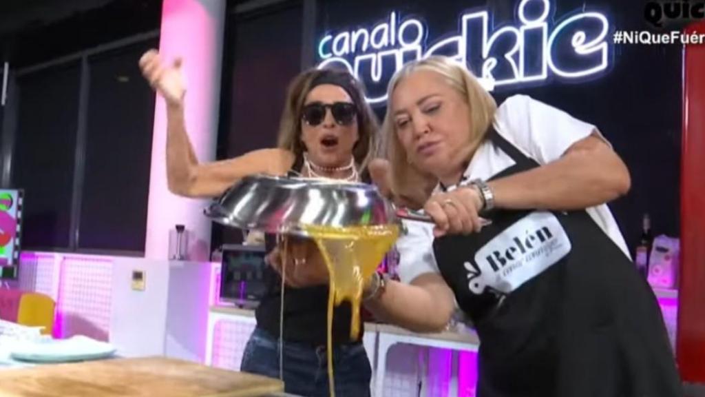Belén Esteban y María Patiño cocinan en 'Ni que fuéramos Shhh'.