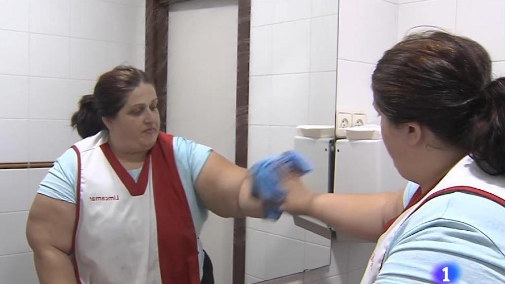 Elizabeth, trabajadora de limpieza.