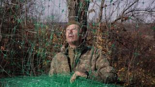 Anti-drone networks in Donbas.