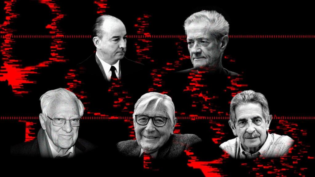 El Padre Ángel, Luis Felipe Utrera-Molina, Alfredo Amestoy, Ramón Arcusa (del Dúo Dinámico) y Miguel Ángel Revilla.