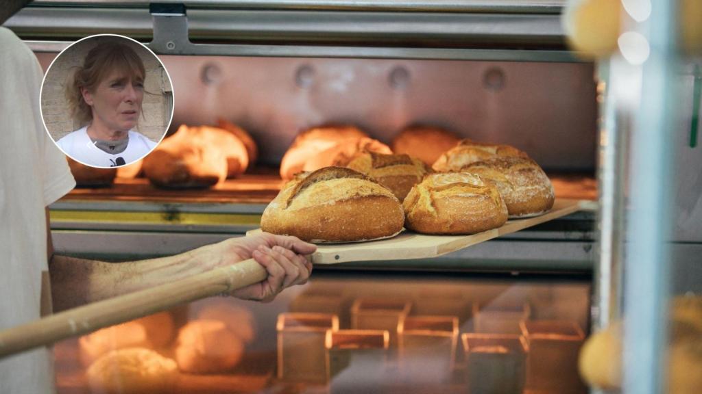 Montaje de Marimar y una imagen de archivo de una panadería.