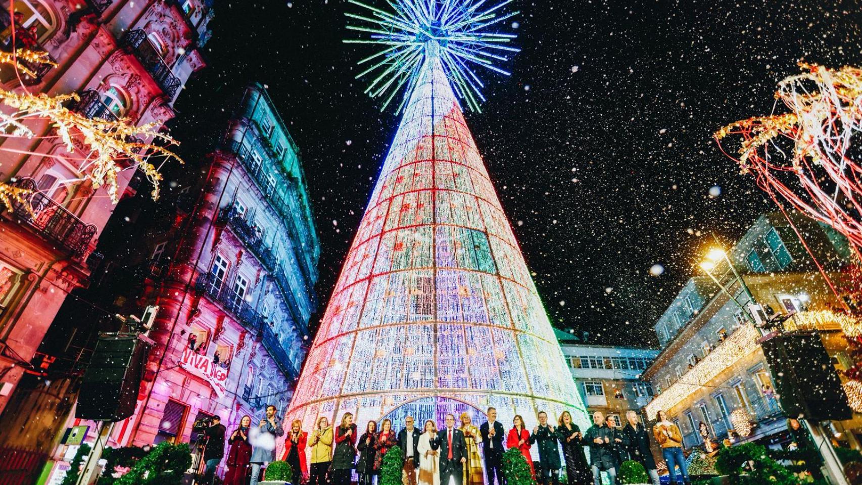 Galería de fotos: Así fue el encendido de las luces de Navidad de Vigo