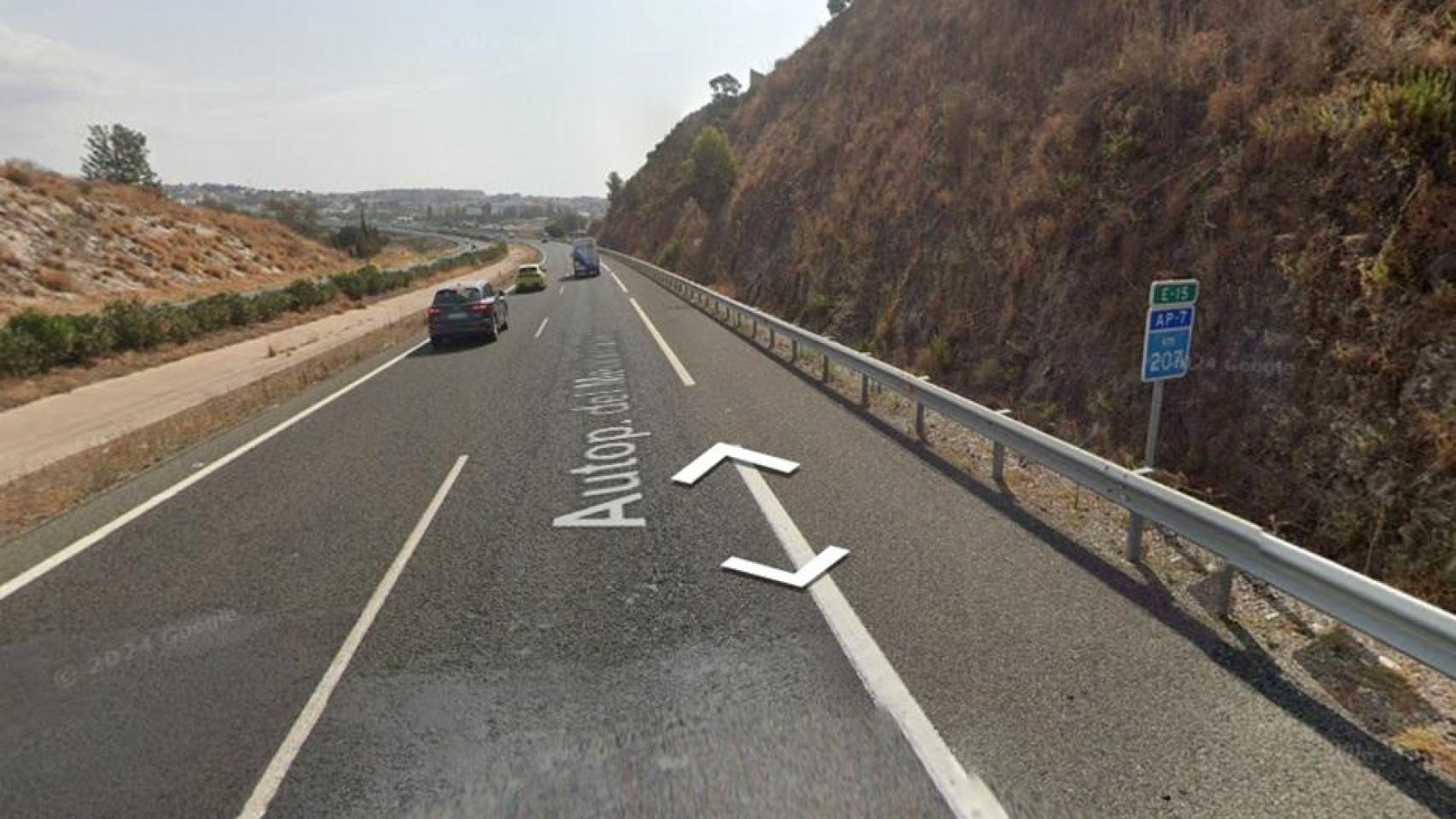 Kilómetro 207 de la AP-7.
