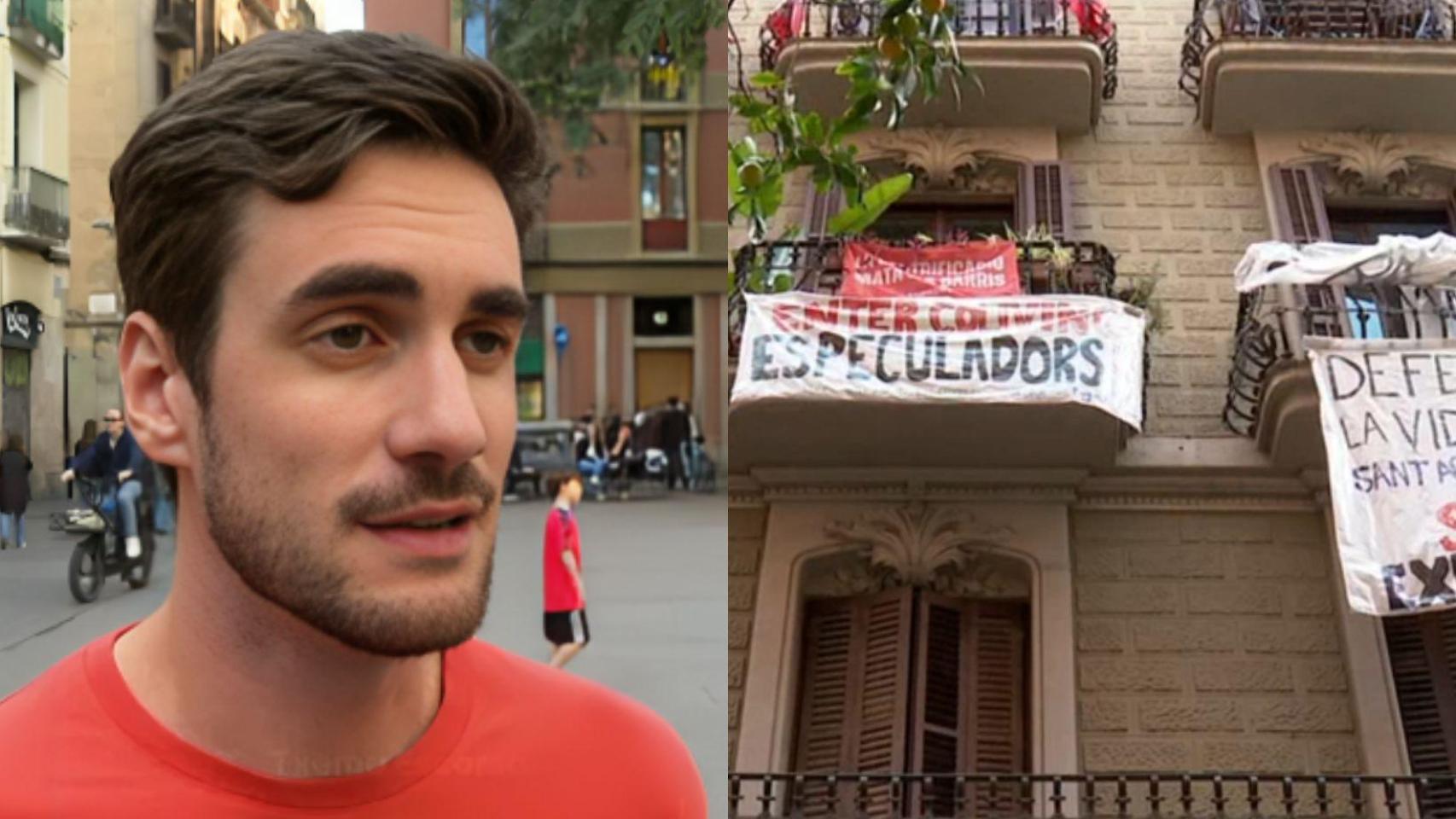 Txema y el bloque de pisos comprados por un fondo de inversión.