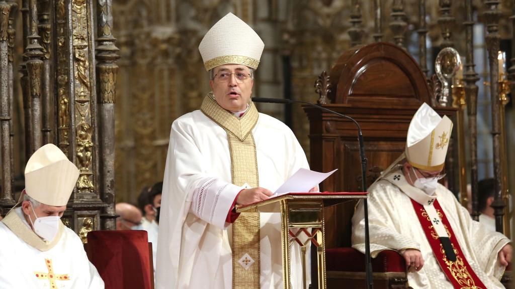 César García Magán durante una celebración eucarística en la catedral de Toledo en 2022.