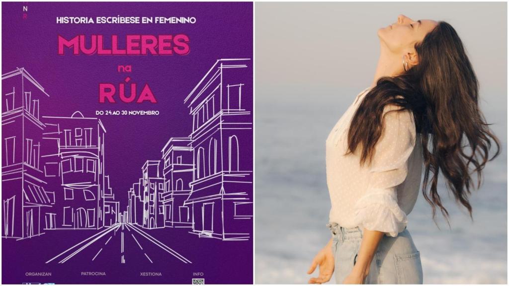 Cartel de Mullere na Rúa y imagen de Sofía Espiñeira