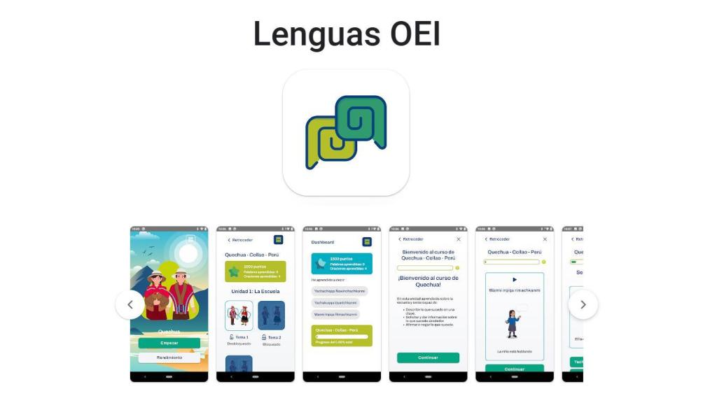 Aplicación OEI 'Lenguas'.