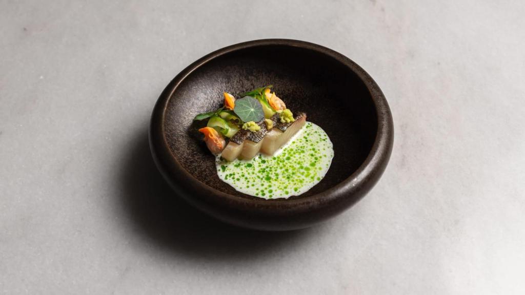 Imagen de un pase o plato del menú degustación.