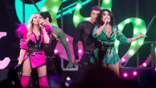 Sonia y Selena, durante su actuación en el Benidorm Fest 2025.