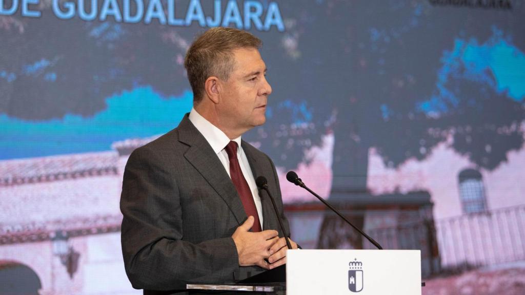 Page, en un acto en Tórtola de Henares (Guadalajara), este lunes.