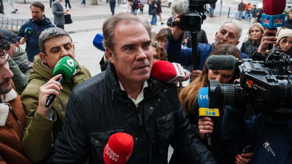 Javier Pérez Dolset a su llegada a los juzgados de Plaza de Castilla.
