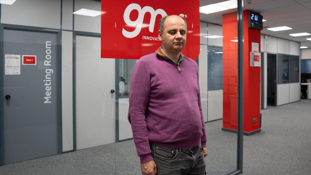 Rubén Domínguez, en las oficinas de GMV, empresa encargada del programa Galileo.