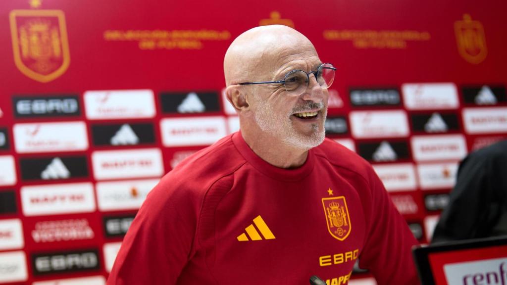 Luis de la Fuente, en rueda de prensa con la Selección