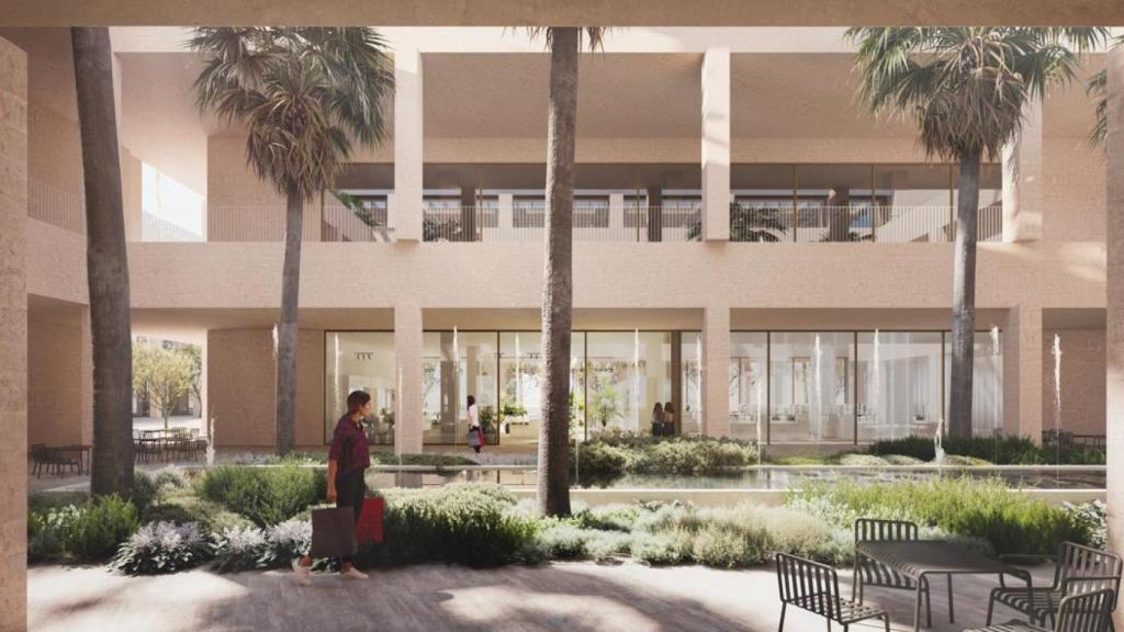 Infografías del diseño de la Torre Chipperfield en el puerto de Málaga.