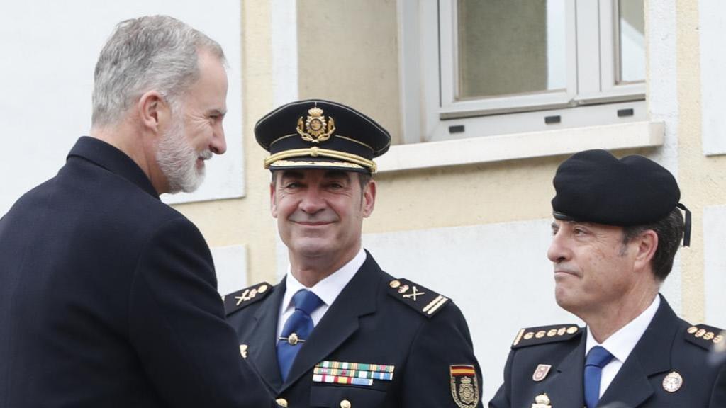 El Rey Felipe VI este pasado lunes 17 de noviembre en el Complejo Policial de Canillas.