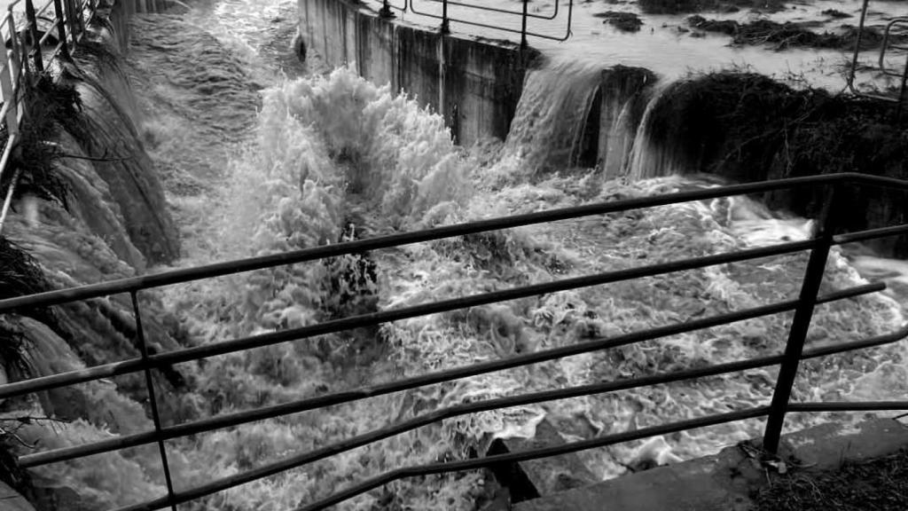 Imagen de las inundaciones en el municipio onubense de Nerva a causa de la borrasca 'Claudia'