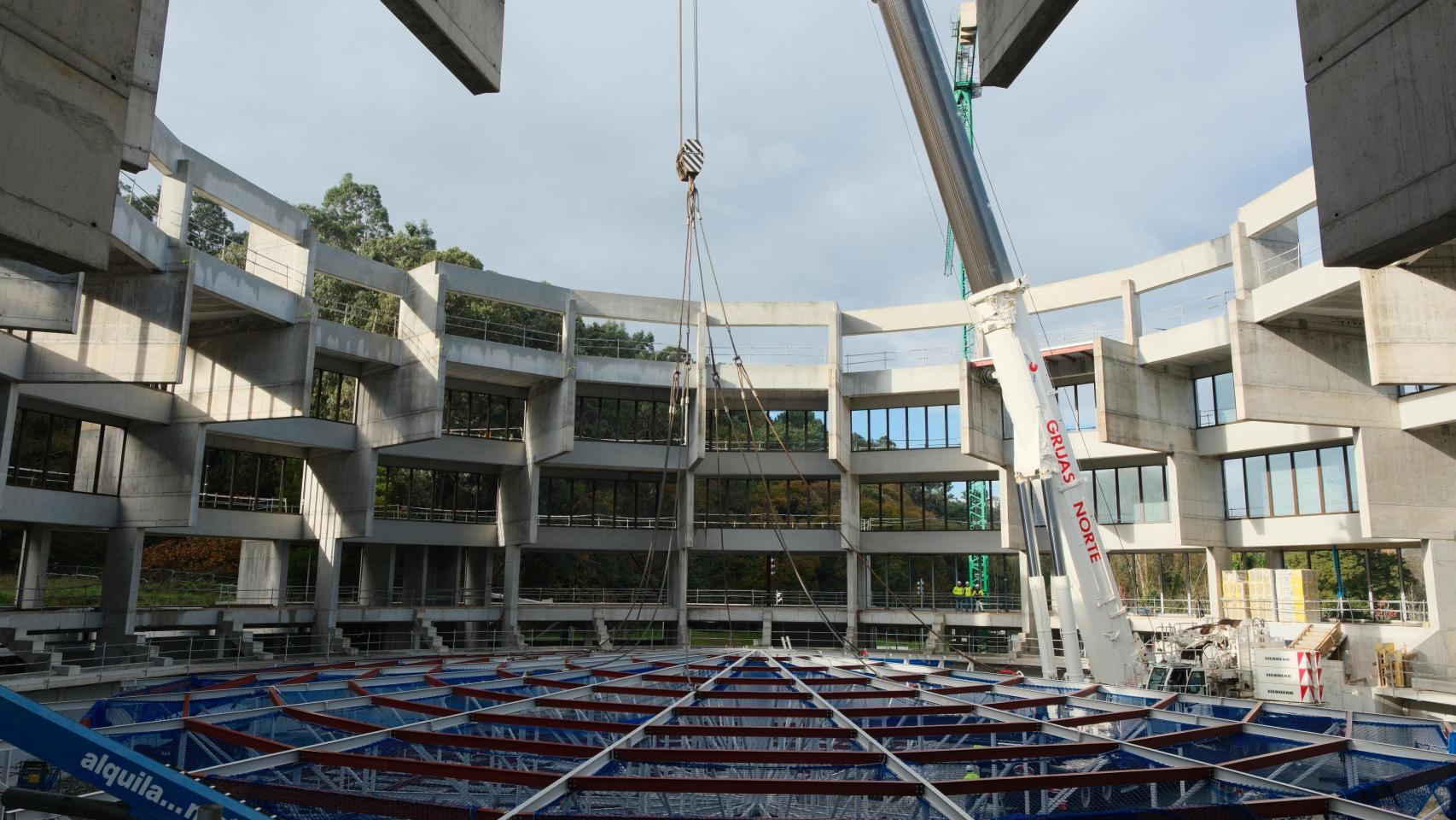 Trabajos de colocación realizados esta mañana