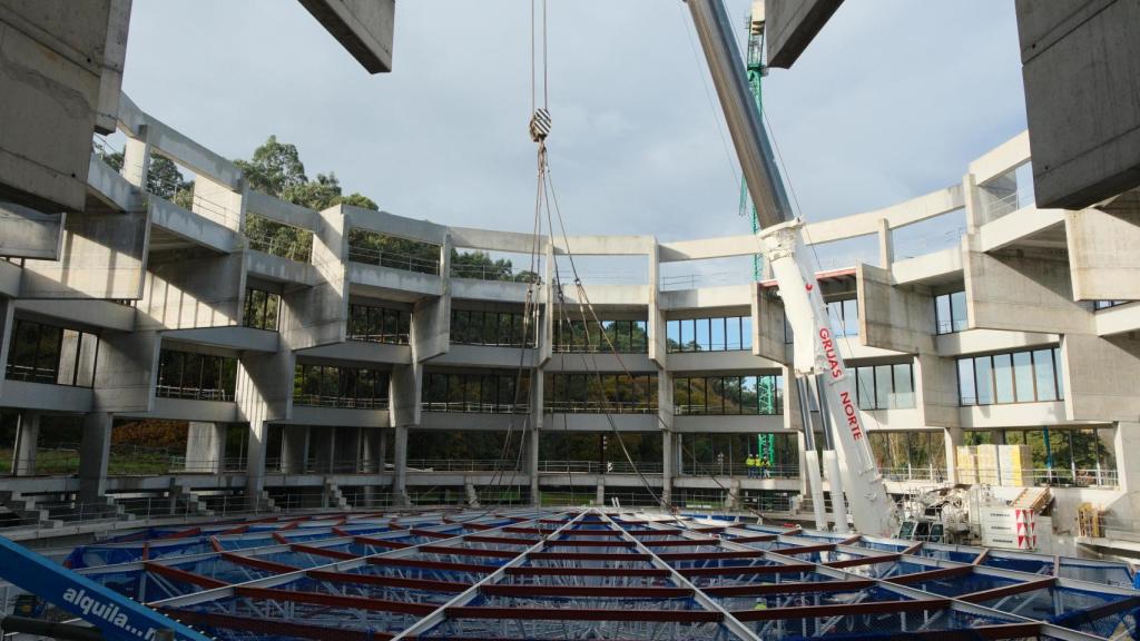 Trabajos de colocación realizados esta mañana