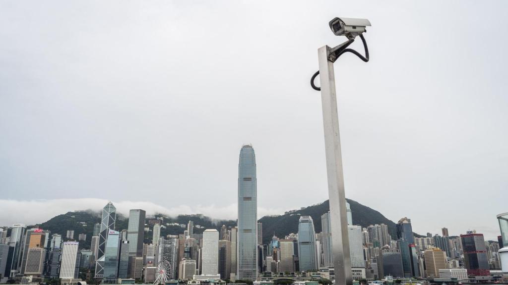 Câmera de vigilância em Hong Kong