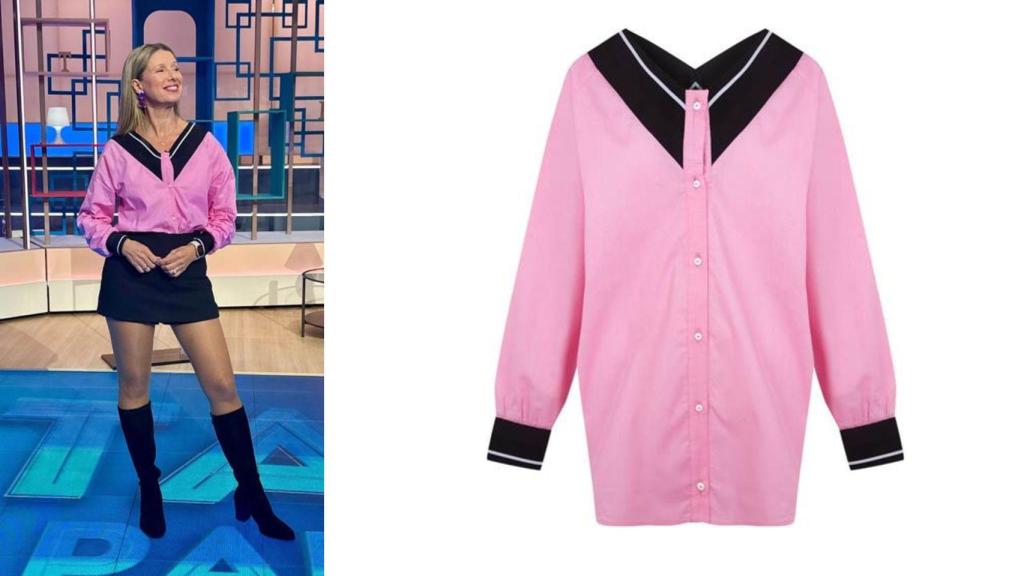 La camiseta rosa que ha lucido Anne Igartiburu.