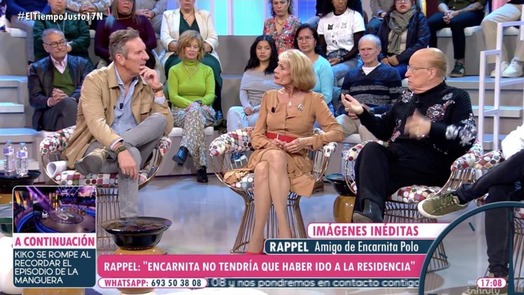 Rappel en el programa de 'El tiempo justo' hablando de Encarnita Polo.