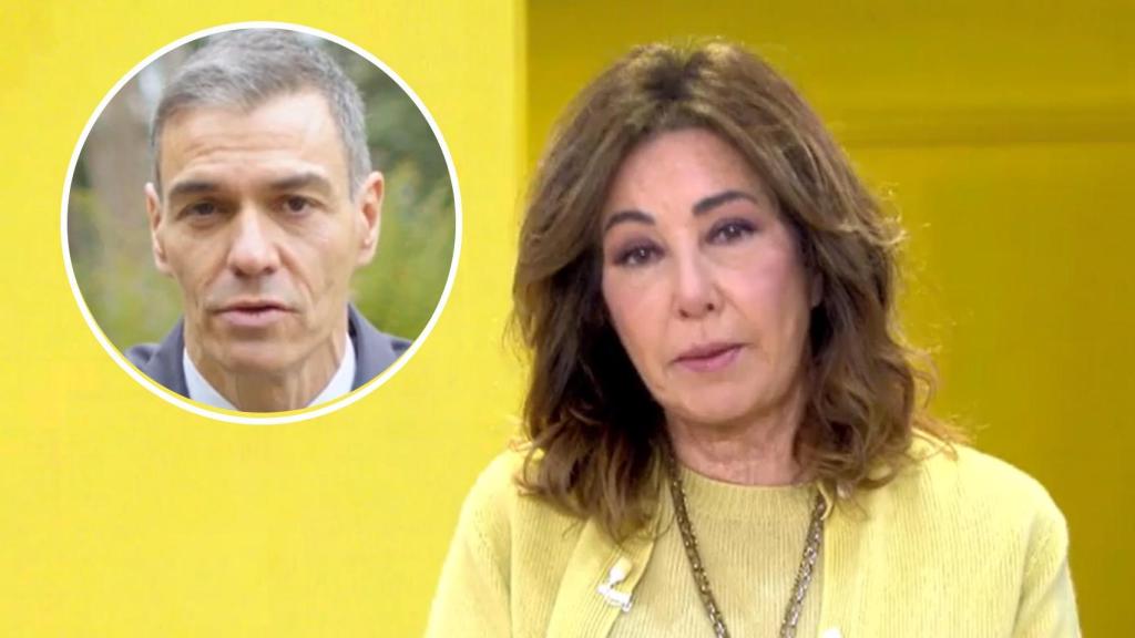 Ana Rosa Quintana y Pedro Sánchez en un montaje de BLUPER.