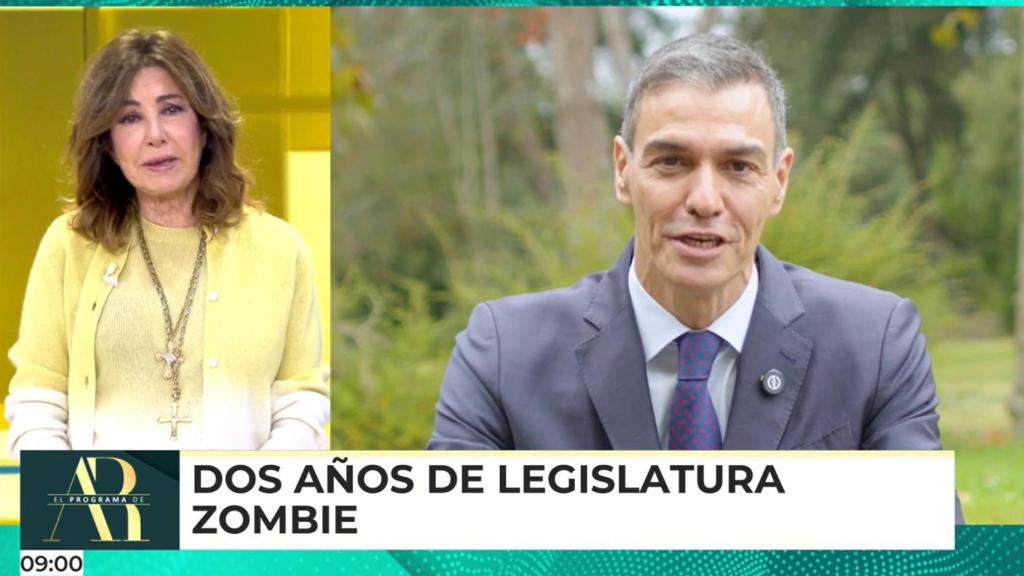 Ana Rosa Quintana y Pedro Sánchez.