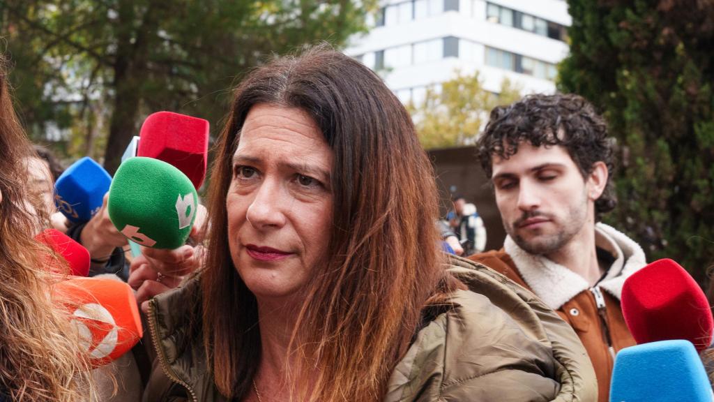 Leire Díez, a su llegada a los juzgados de Plaza de Castilla.