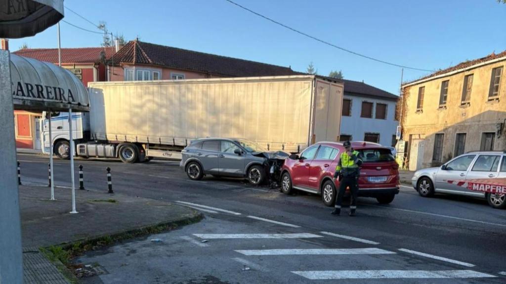 Imagen del accidente de Boimorto.