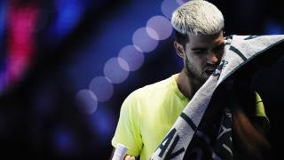 Carlos Alcaraz, durante la final de las ATP Finals