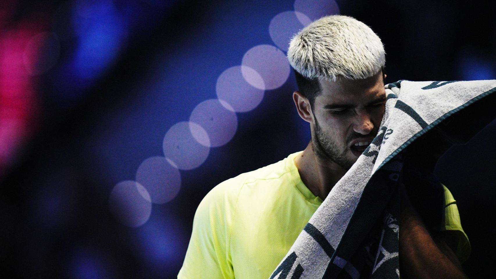 Carlos Alcaraz, durante la final de las ATP Finals